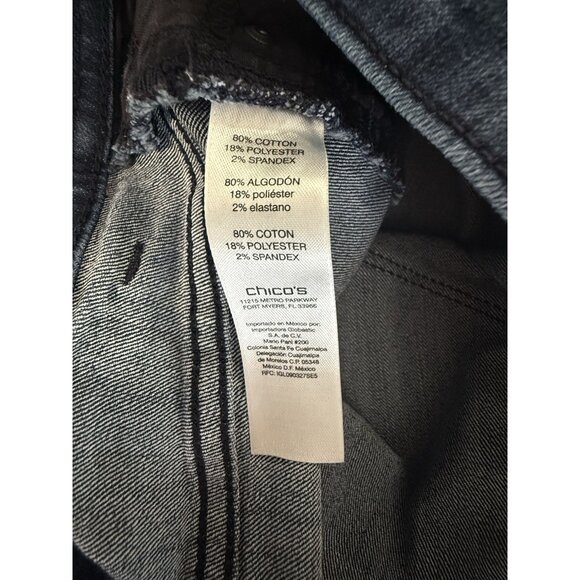 Chicos Fabulously Slimming Straight Jeans~Size 0.5 (S/6)~Dark Indigo L12 04 - Picture 9 of 11